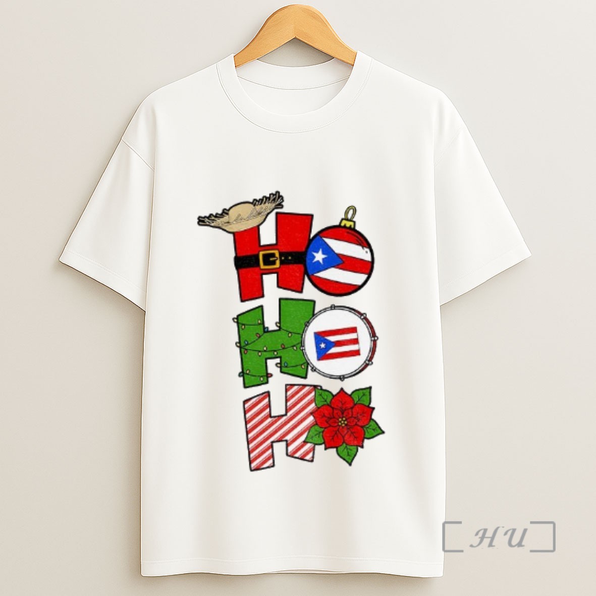 Officials Ho Ho Ho Bad Bunny Navidad Boricua Puerto Rico Flag Merry Christmas Sweatshirt Tee Shirt