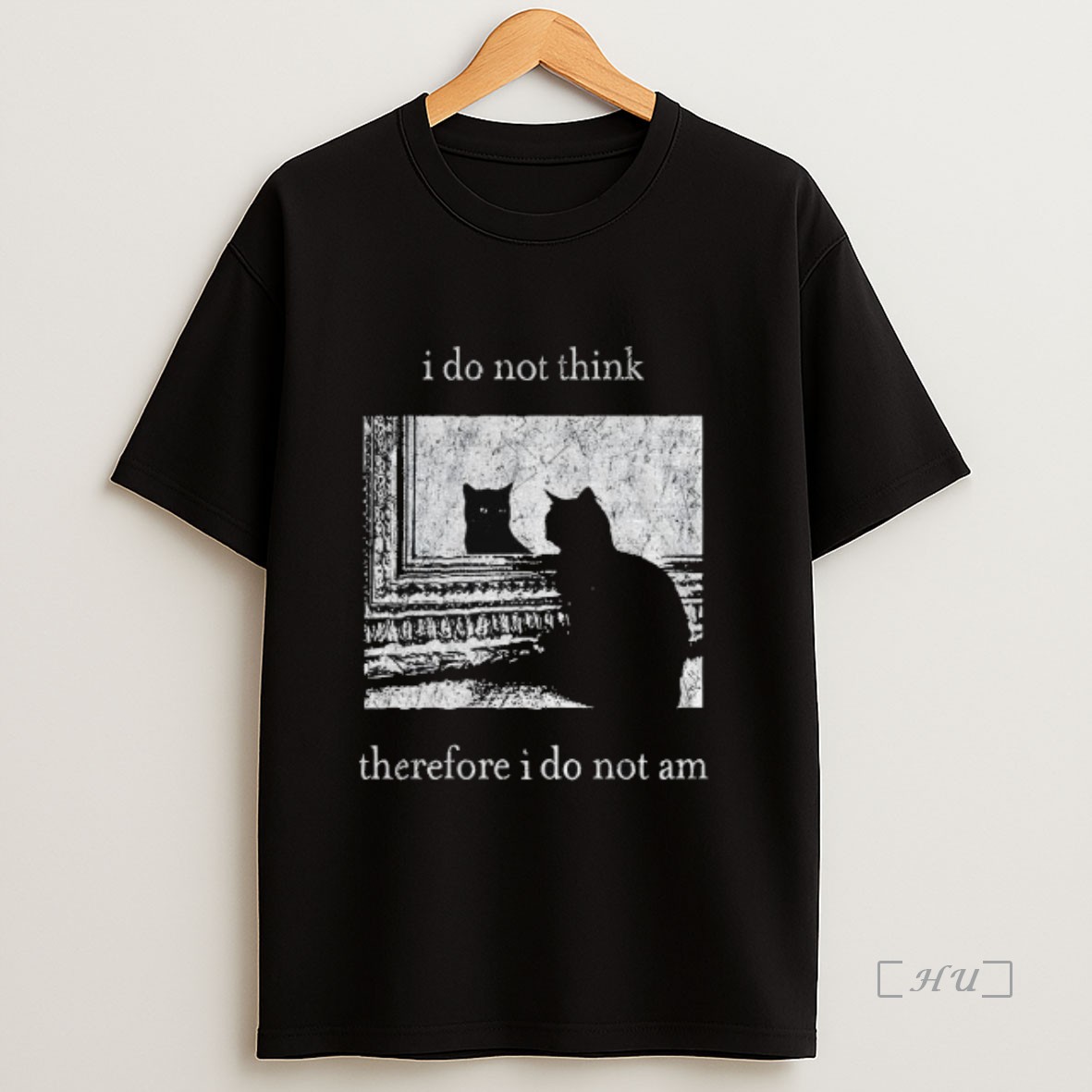 Officials I Do Not Think Therefore I Do Not Am Vintage Black Cat Sweatshirt Tee Shirt