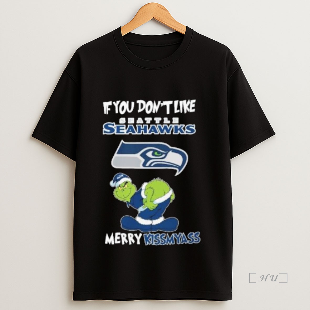 Officials If You Dont Like Seattle Seahawks Merry Kissmyass Grinch Christmas Sweatshirt Tee Shirt