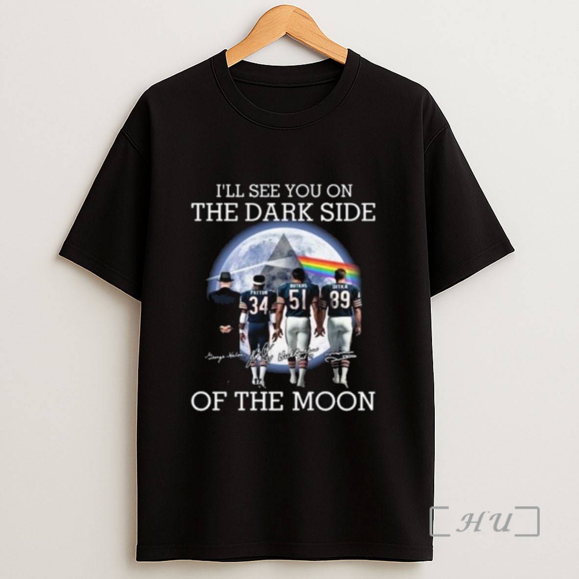 Officials Ill See You On The Dark Side Of The Moon Chicago Bears Legends Signatures 2025 Long Sleve Sweatshirt Tee Shirt