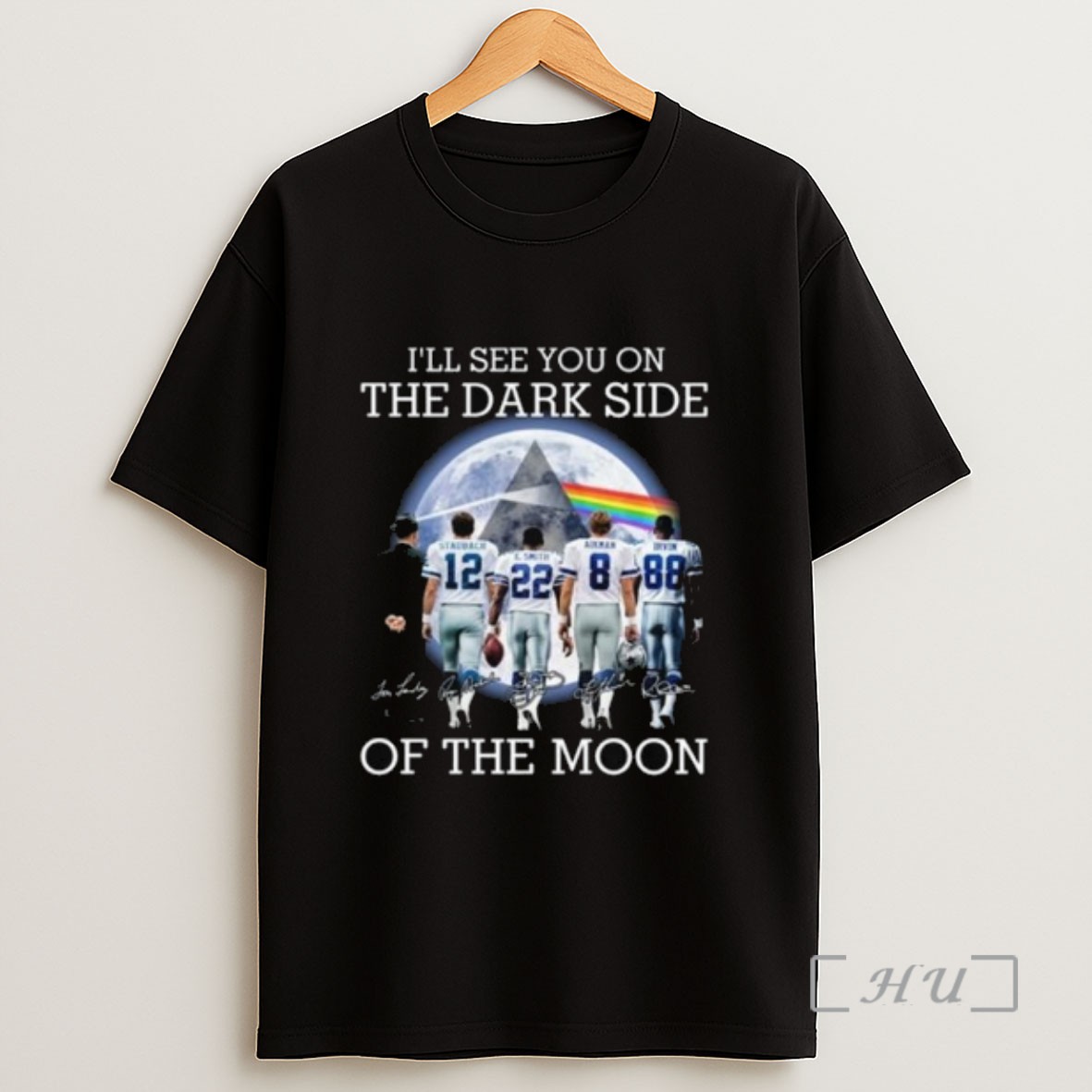 Officials Ill See You On The Dark Side Of The Moon Dallas Cowboys Legends Signatures 2025 Long Sleve Sweatshirt Tee Shirt