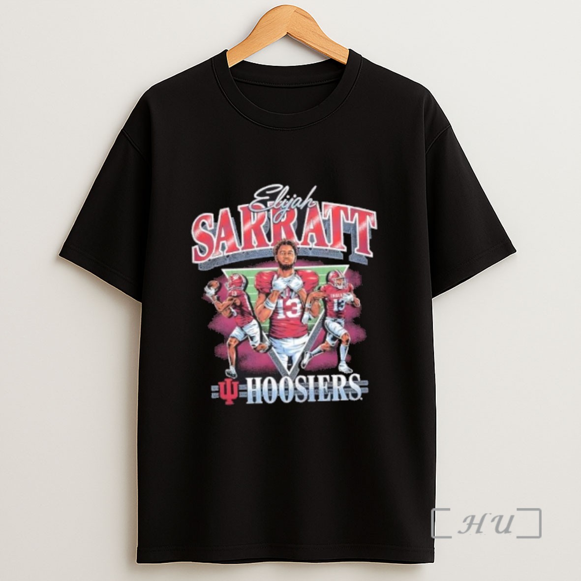 Officials Indiana Hoosiers 13 Elijah Sarratt Football Graphic Sweatshirt Tee Shirt