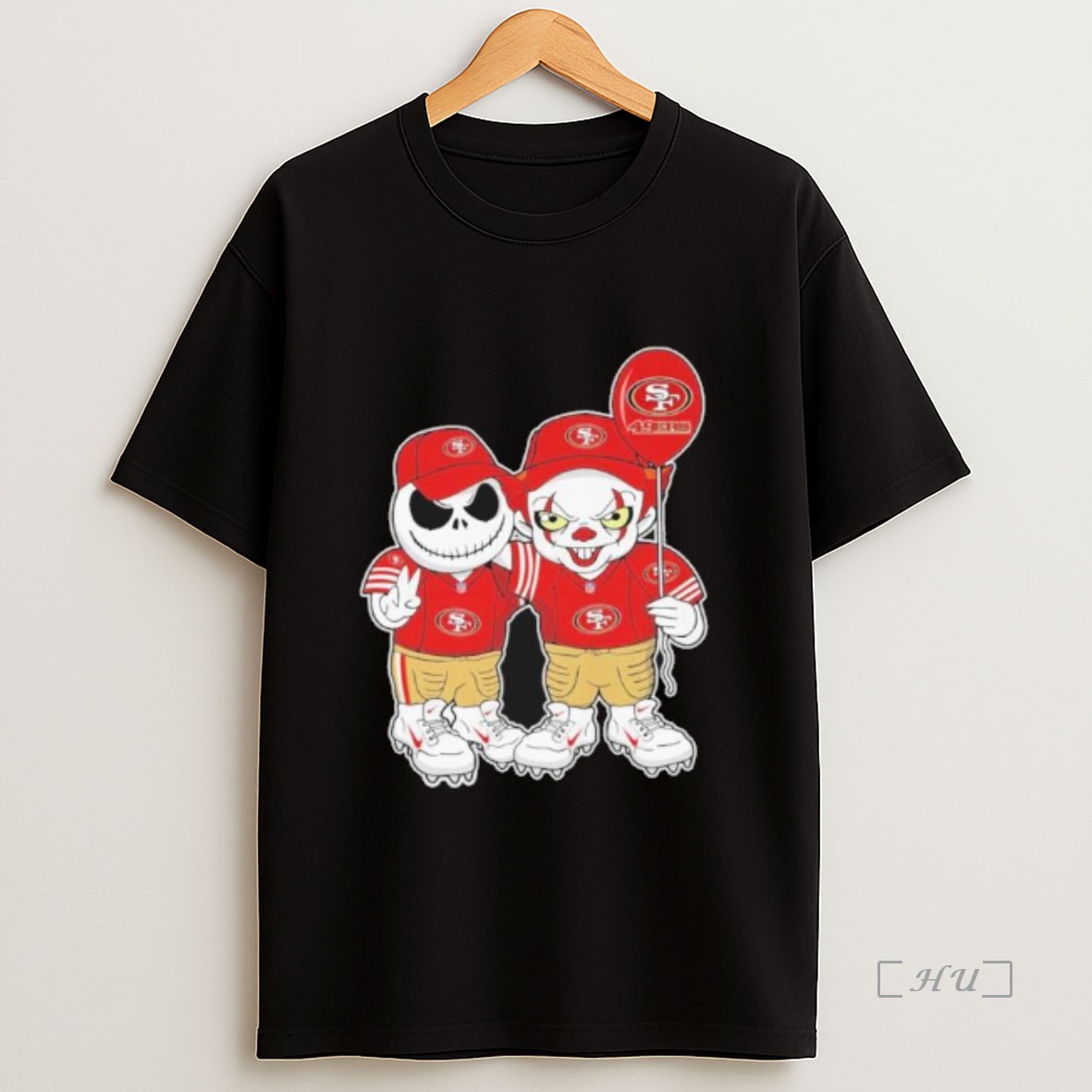 Officials Jack Skellington And Pennywise Balloon San Francisco 49ers Sweatshirt Tee Shirt