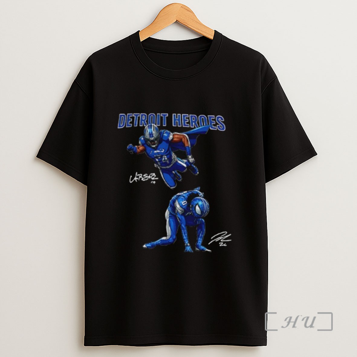 Officials Jahmyr Gibbs And Amon Ra St Brown Detroit Lions Detroit Heroes 2025 Signature Sweatshirt Tee Shirt