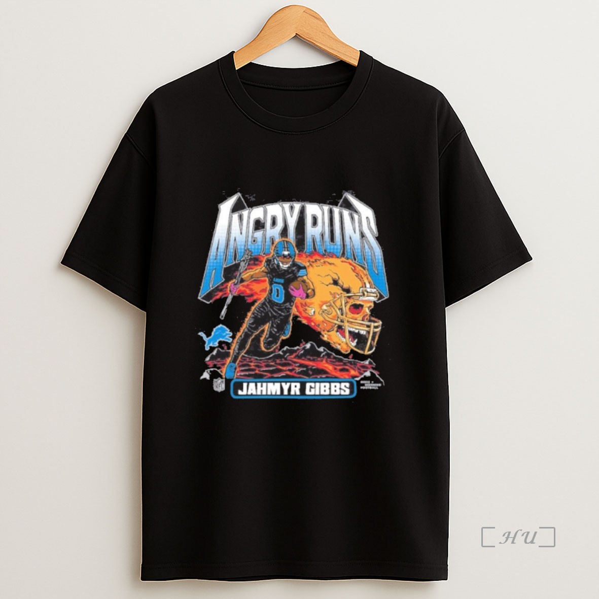 Officials Jahmyr Gibbs Detroit Lions Angry Runs Player Sweatshirt Tee Shirt