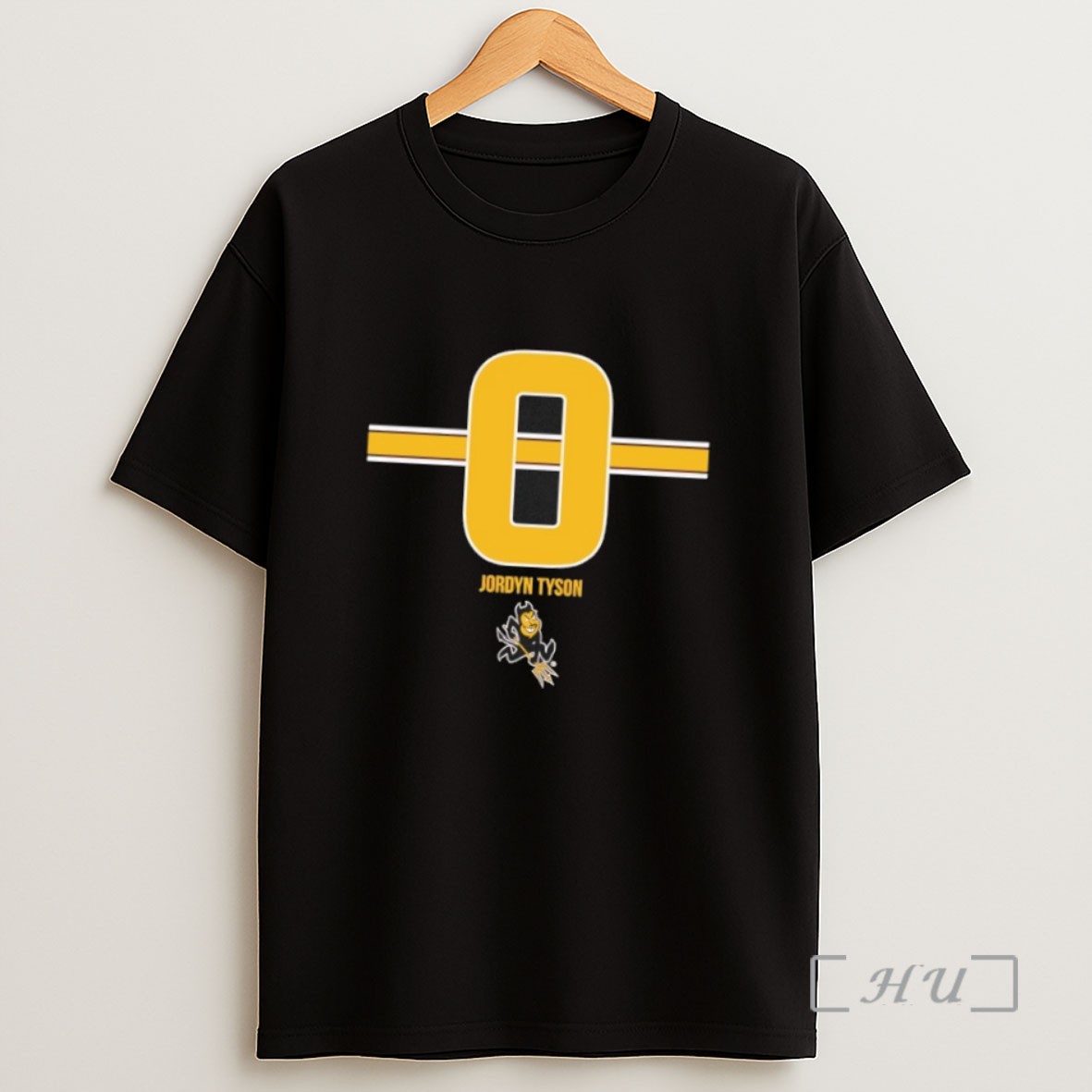 Officials Jordyn Tyson 0 Arizona State Sun Devils Football Stripe Sweatshirt Tee Shirt