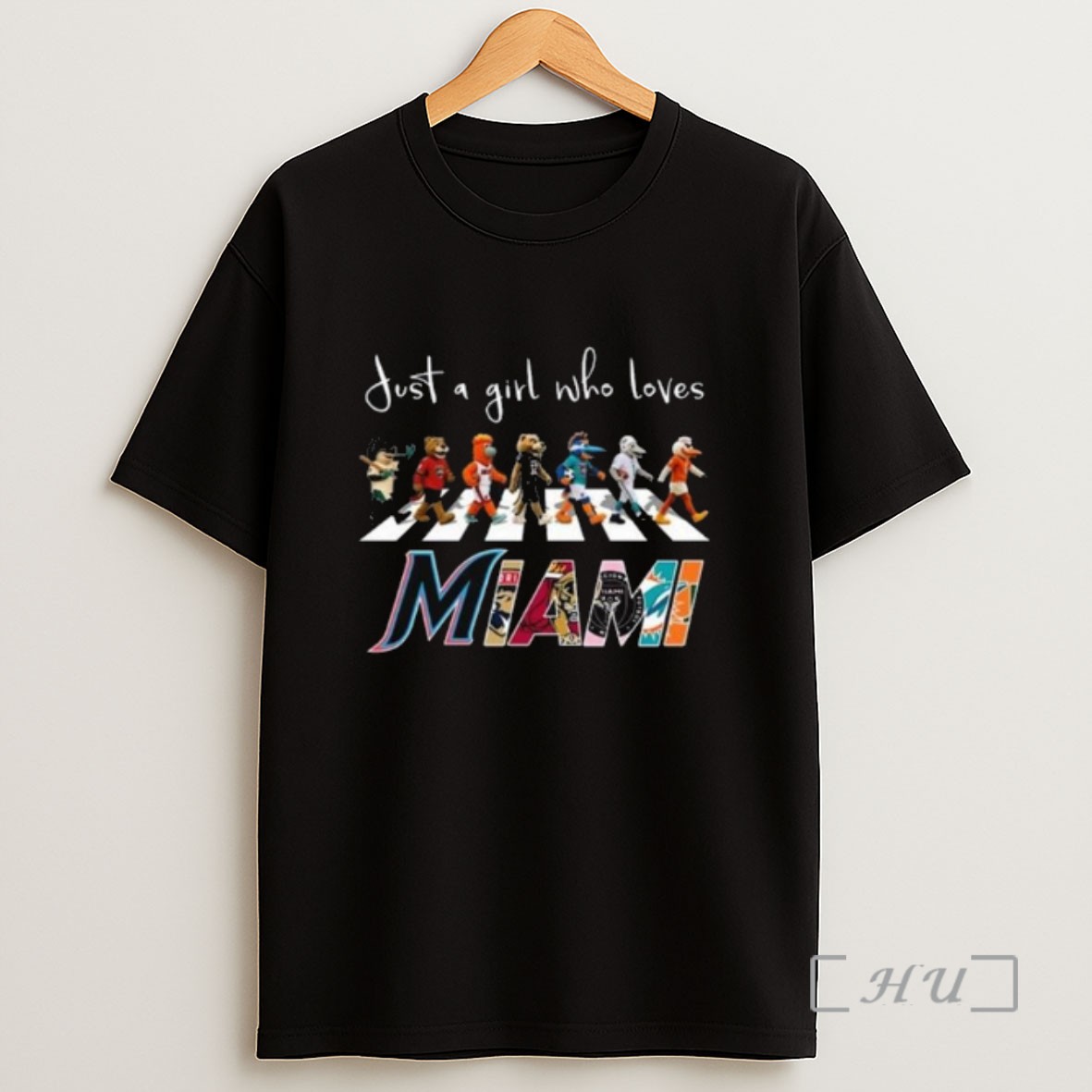 Officials Just A Girl Who Loves Mascot Miami City Sports All Team 2025 Long Sleve Sweatshirt Tee Shirt