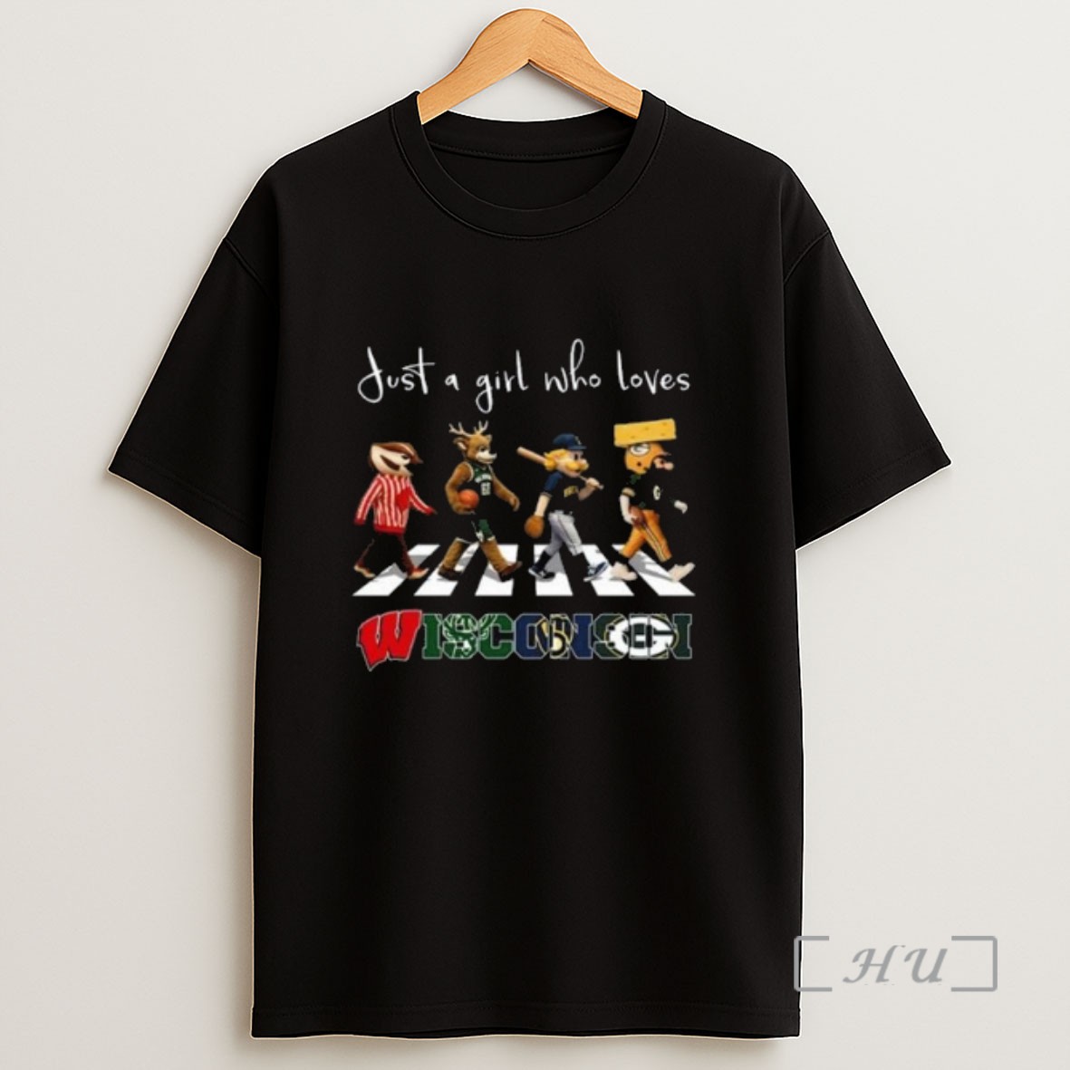 Officials Just A Girl Who Loves Mascot Wisconsin City Sports All Team 2025 Long Sleve Sweatshirt Tee Shirt