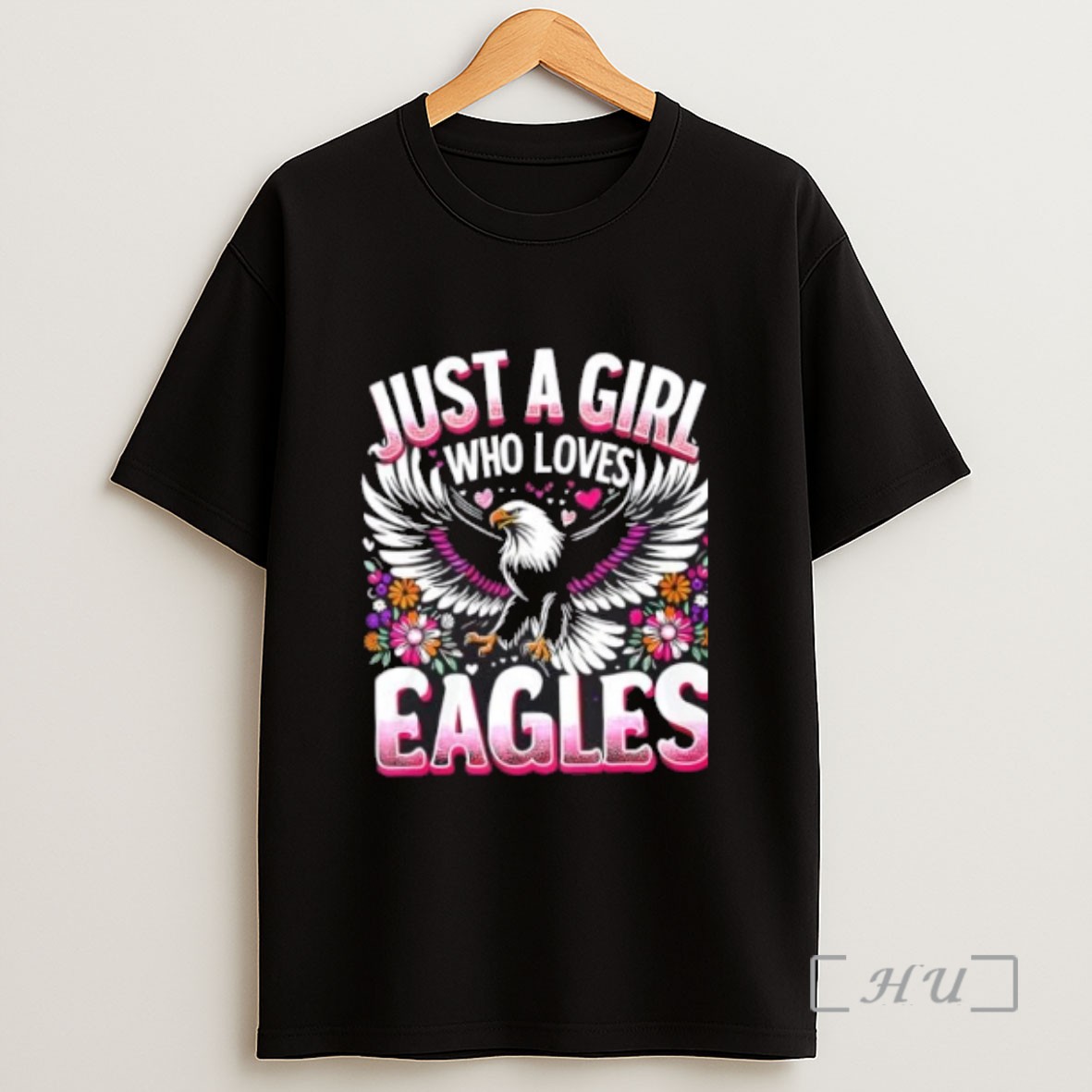 Officials Just A Girl Who Loves Philadelphia Eagles Floral Sweatshirt Tee Shirt