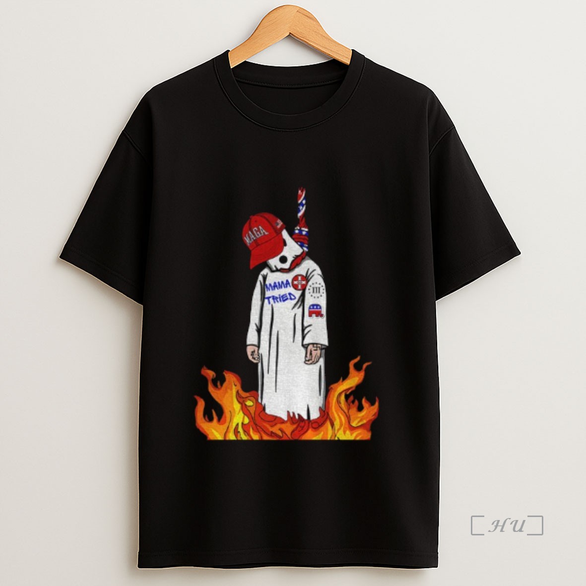 Officials Kkk Maga Hat Burn The Hate Momma Tried Anti Maga Sweatshirt Tee Shirt