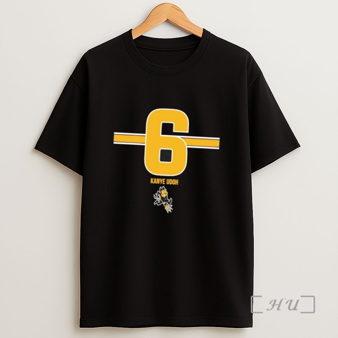 Officials Kanye Udoh 6 Asu Football Stripe Sweatshirt Tee Shirt