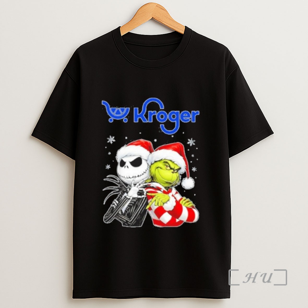 Officials Kroger Logo Santa Jack And Santa Grinch 67 Sweatshirt Tee Shirt