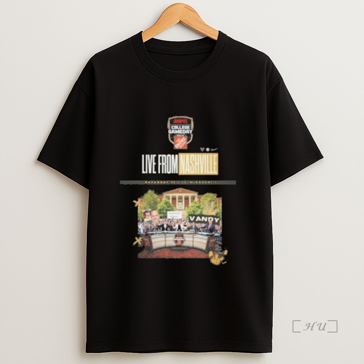 Officials Live From Nashville College Gameday Mizzou Vs Vanderbilt Anchor Down Vandy Sweatshirt Tee Shirt