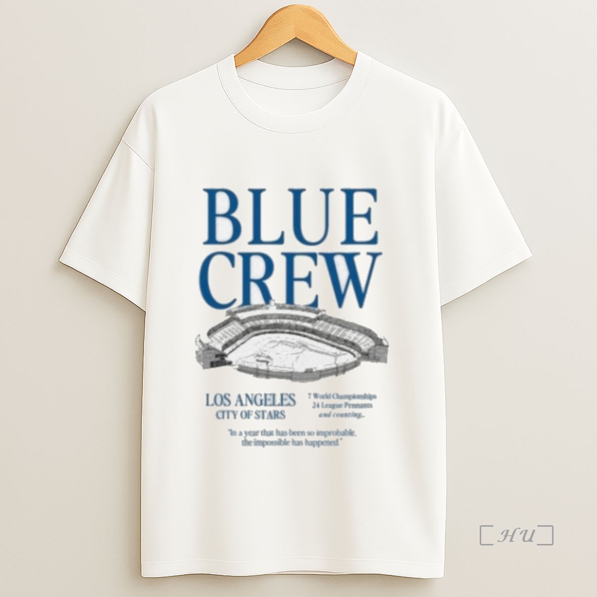 Officials Los Angeles Dodgers Blue Crew Sweatshirt Tee Shirt