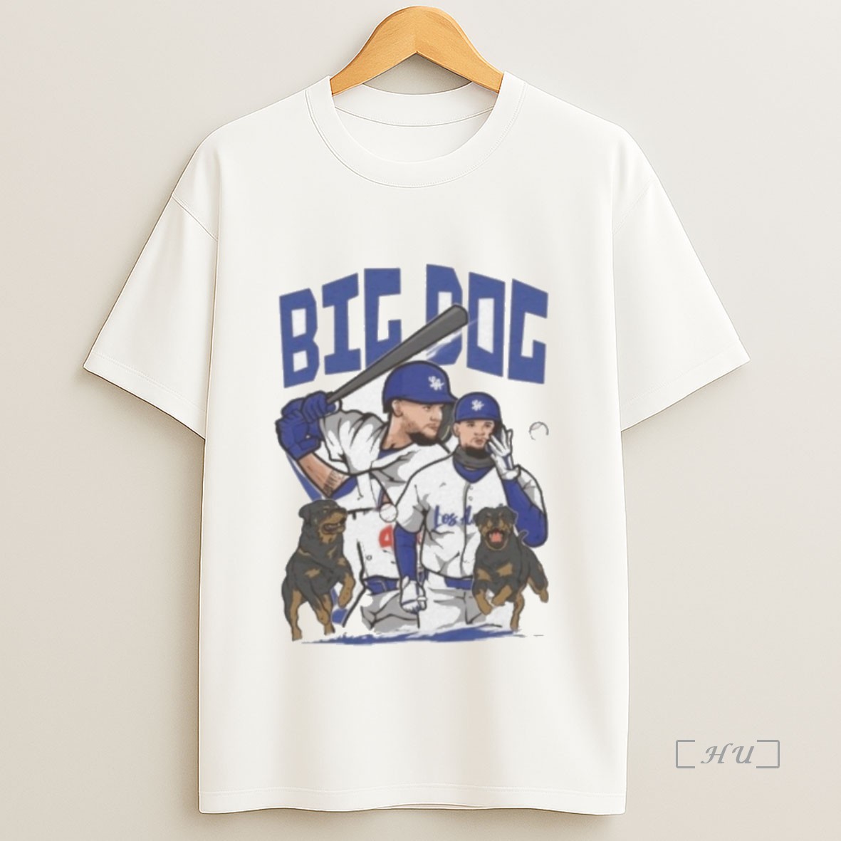 Officials Los Angeles Dodgers The Big Dog Baseball Sweatshirt Tee Shirt