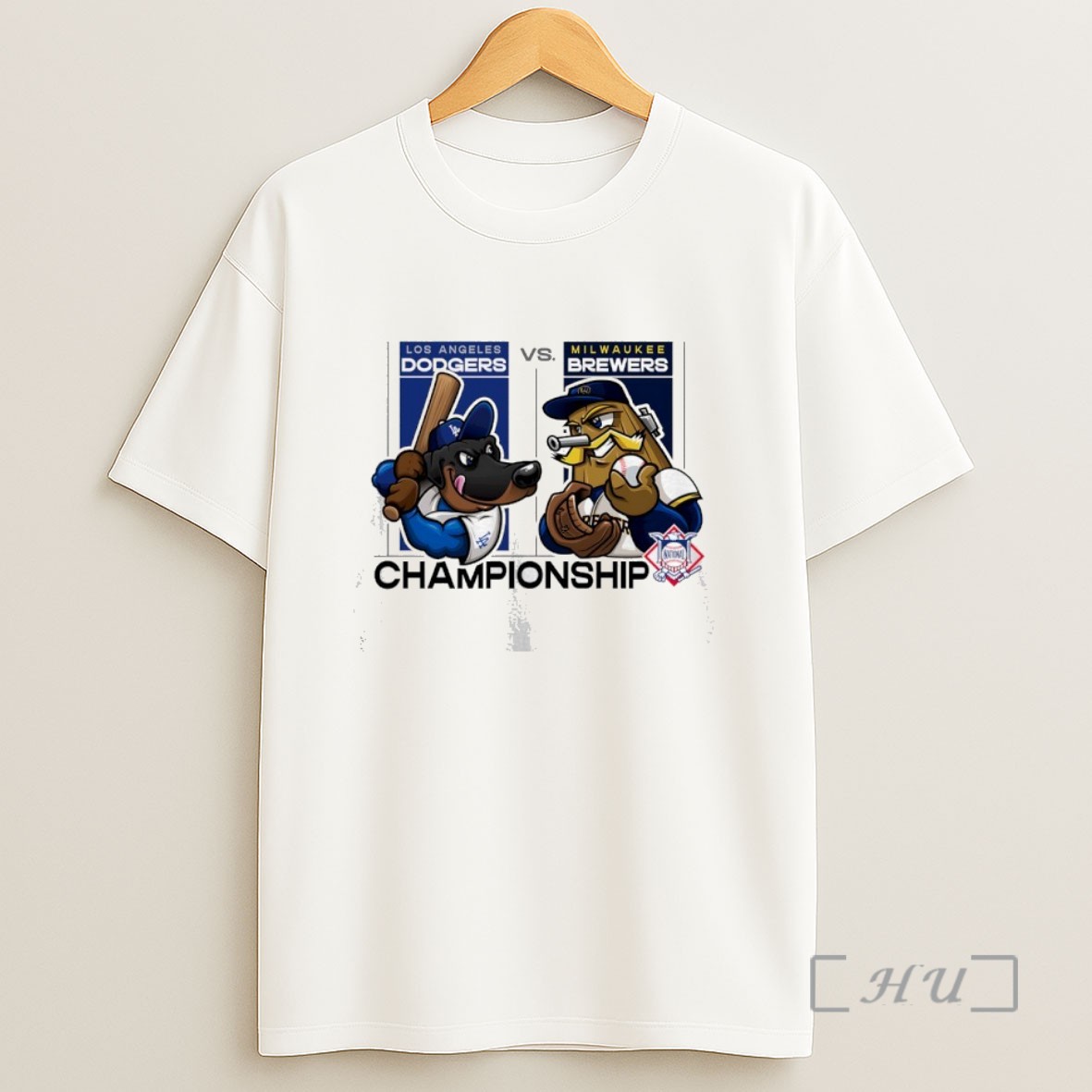 Officials Los Angeles Dodgers Vs Milwaukee Brewers National Championship 2025 Mascot Sweatshirt Tee Shirt