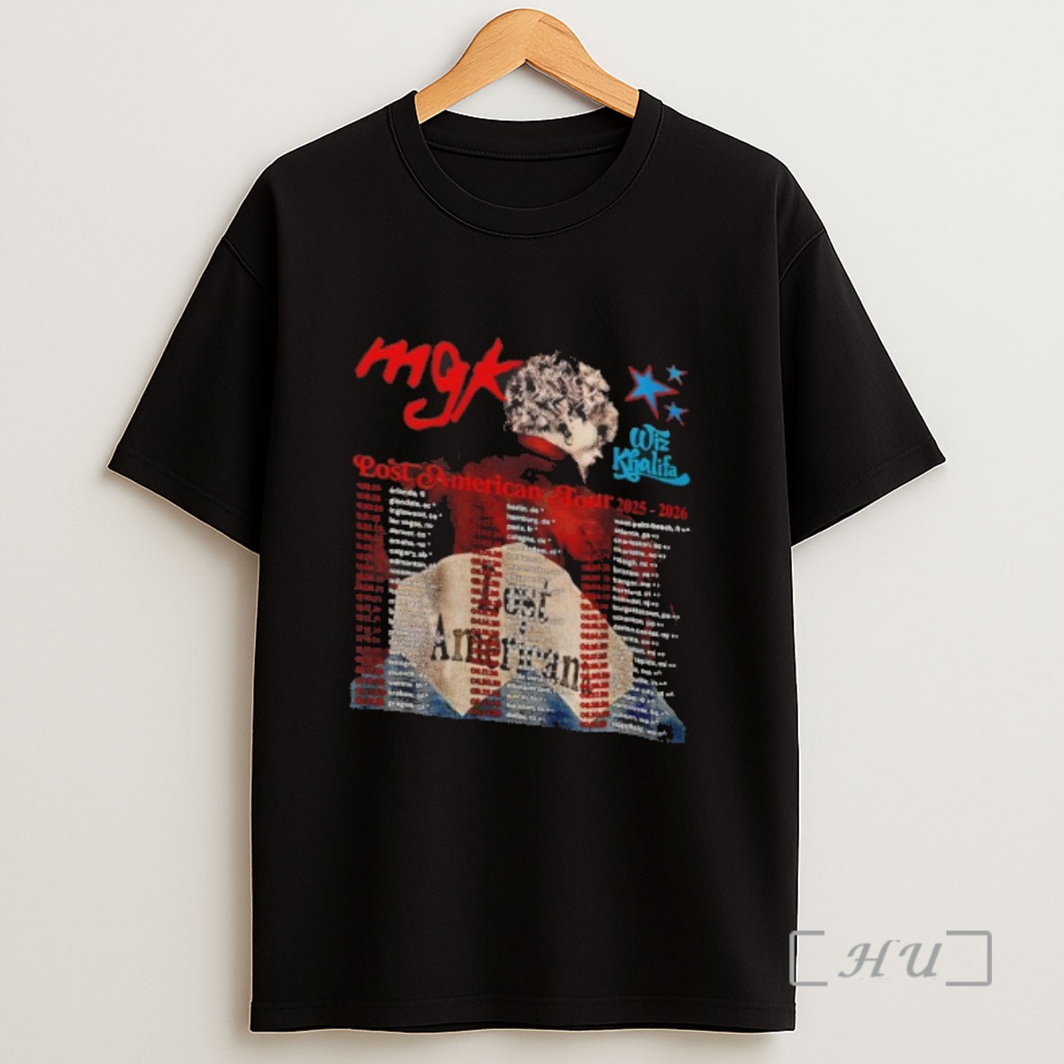 Officials Mgk Wiz Khalifa Machine Gun Kelly Lost Americana Tour 2025 Pop Rock Sweatshirt Tee Shirt