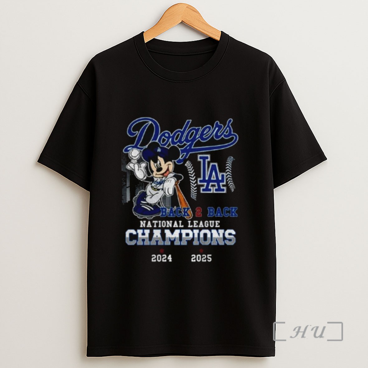 Officials Mickey Mouse Los Angeles Dodgers 2024 2025 National League Champions Back 2 Back Sweatshirt Tee Shirt