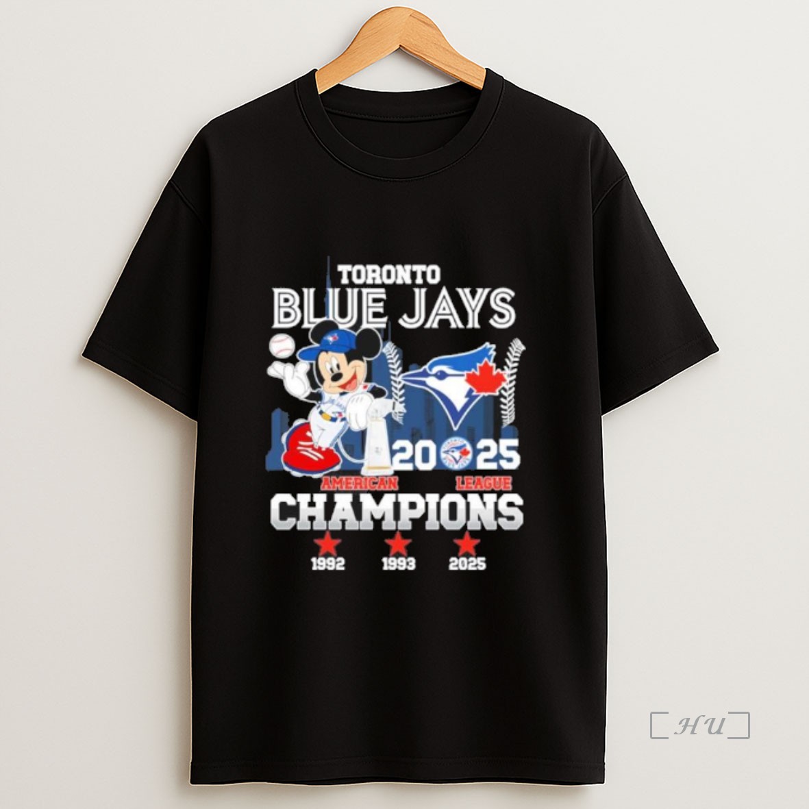 Officials Mickey Mouse X Toronto Blue Jays 2025 American League Champions Sweatshirt Tee Shirt