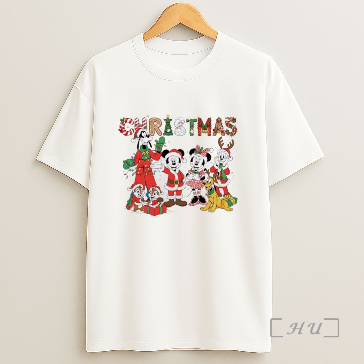 Officials Mickey And Friends Very Merry Xmas Santa Merry Christmas Sweatshirt Tee Shirt