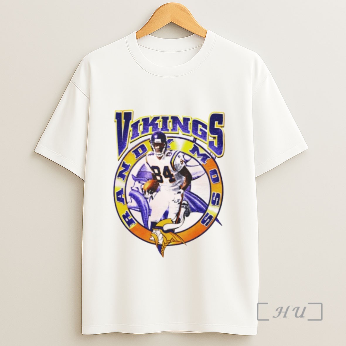 Officials Minnesota Vikings Randy Moss 84 Logo Sweatshirt Tee Shirt