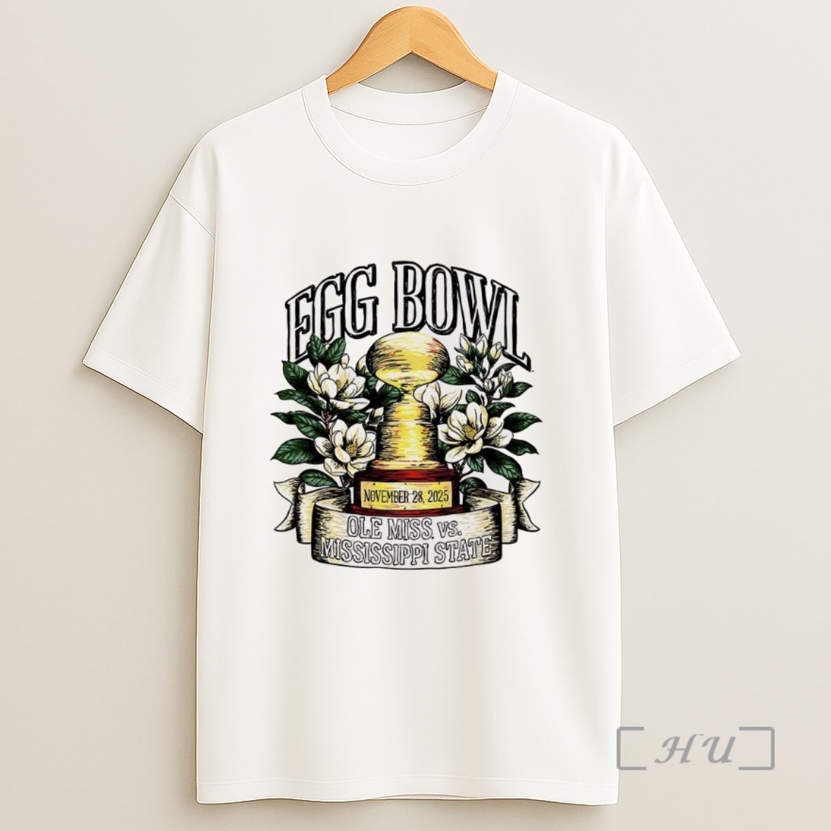 Officials Mississippi State Vs Ole Miss 2025 Egg Bowl Trophy Magnolia Sweatshirt Tee Shirt