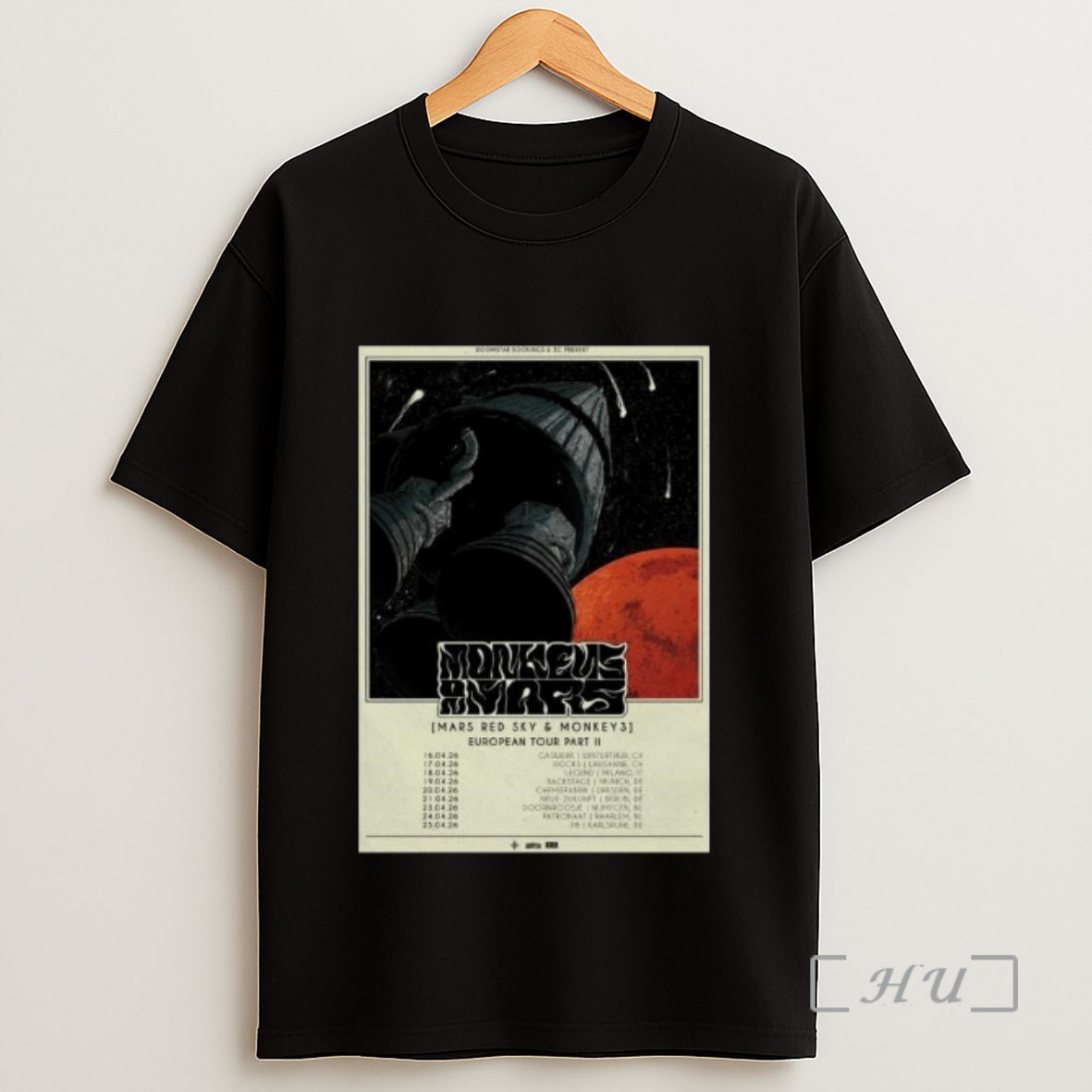 Officials Monkey3 And Mars Red Sky European Tour 2026 Long Sleve Sweatshirt Tee Shirt
