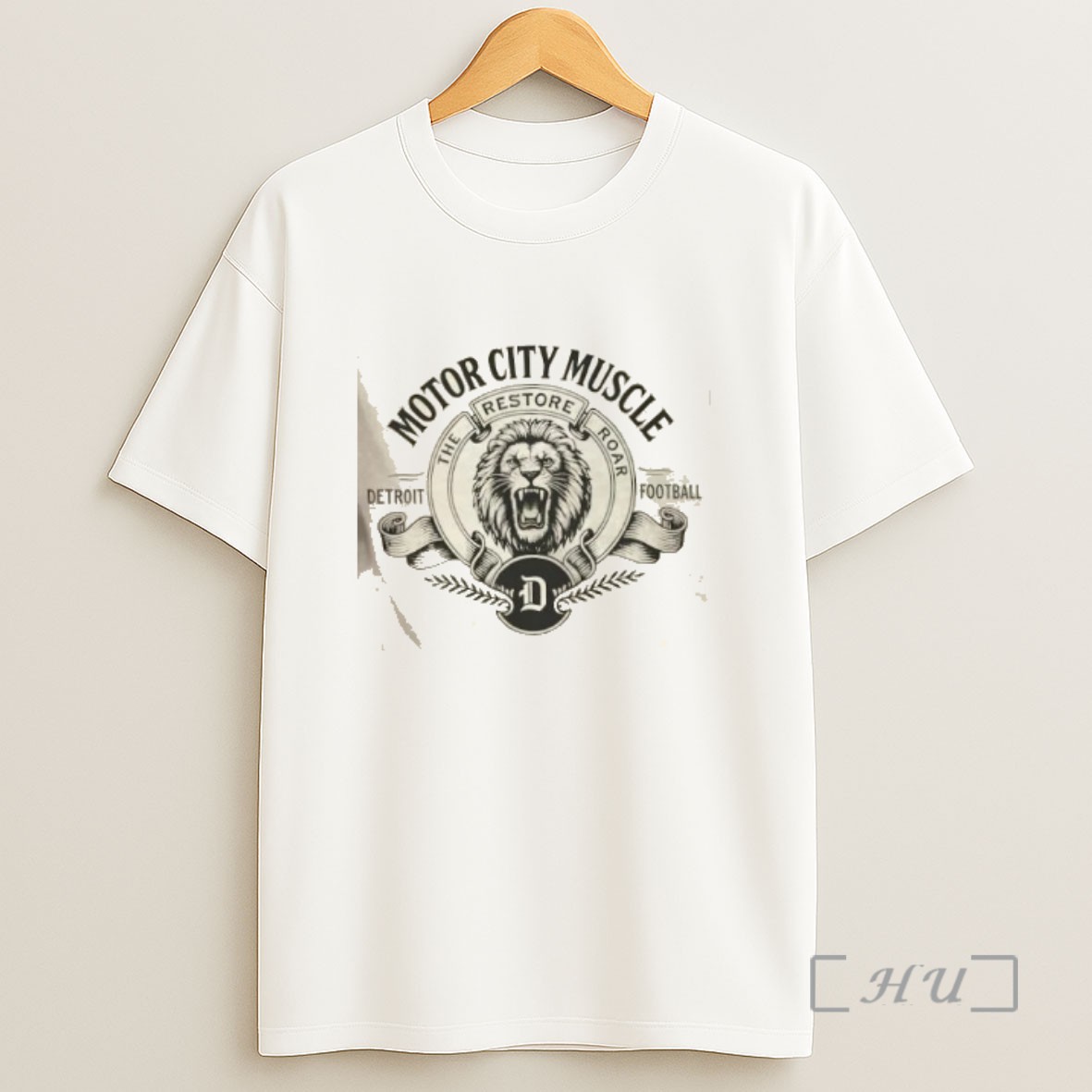 Officials Motor City Muscle Detroit Lions Football Sweatshirt Tee Shirt