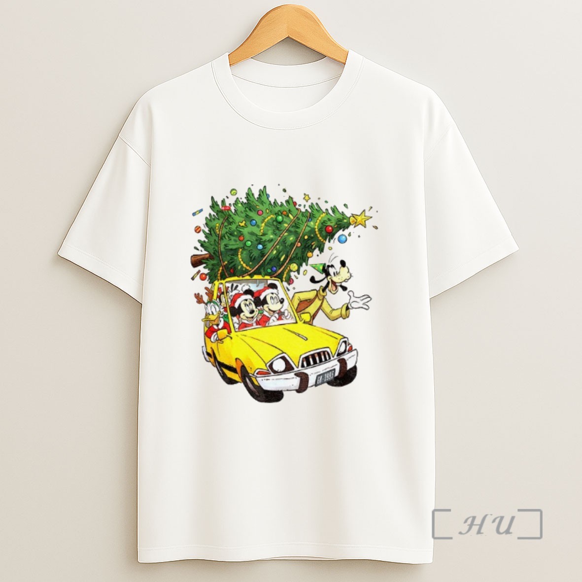 Officials Mouse And Friends Truck Christmas Tree Merry Christmas Sweatshirt Tee Shirt