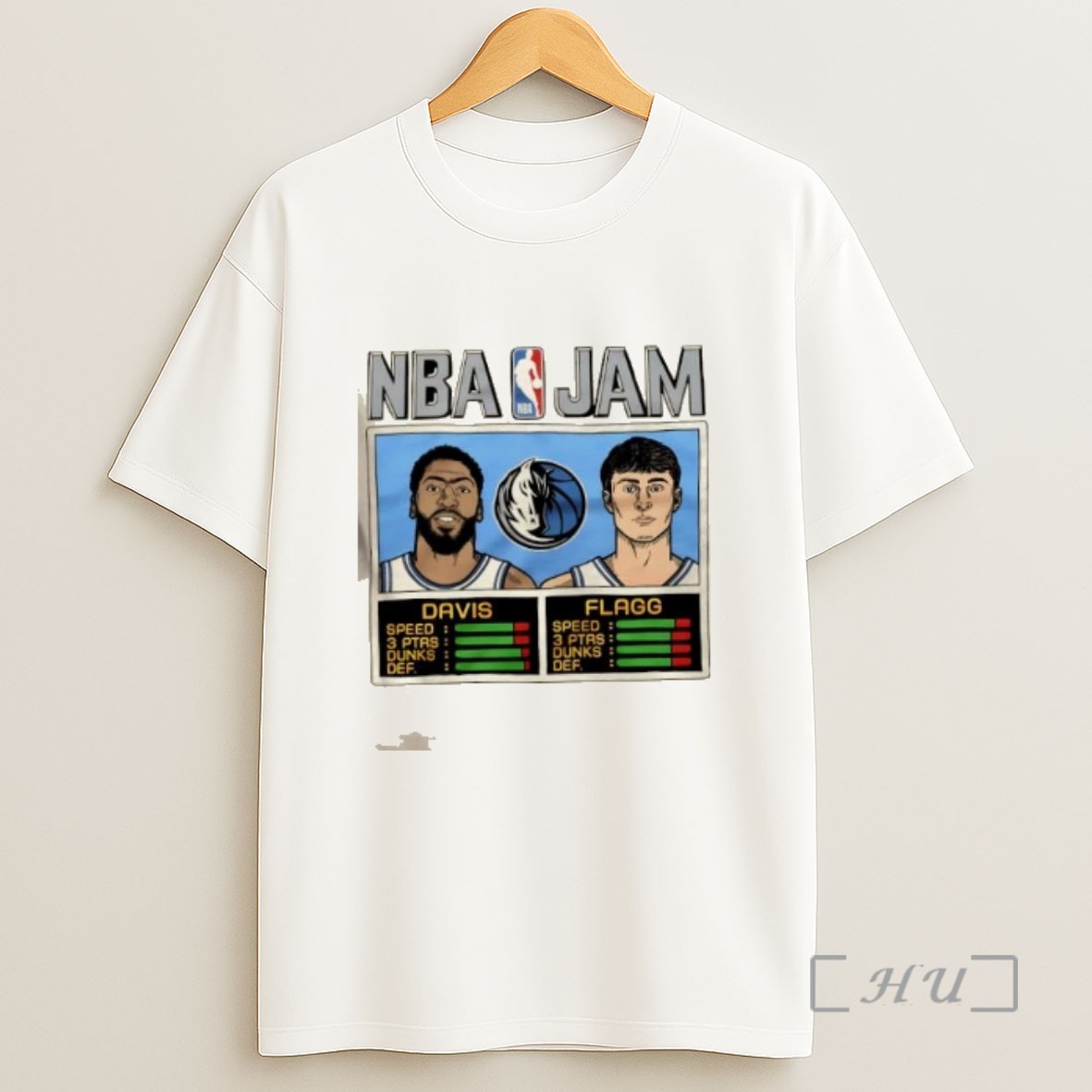 Officials Nba Jam Dallas Mavericks Davis And Flagg Sweatshirt Tee Shirt