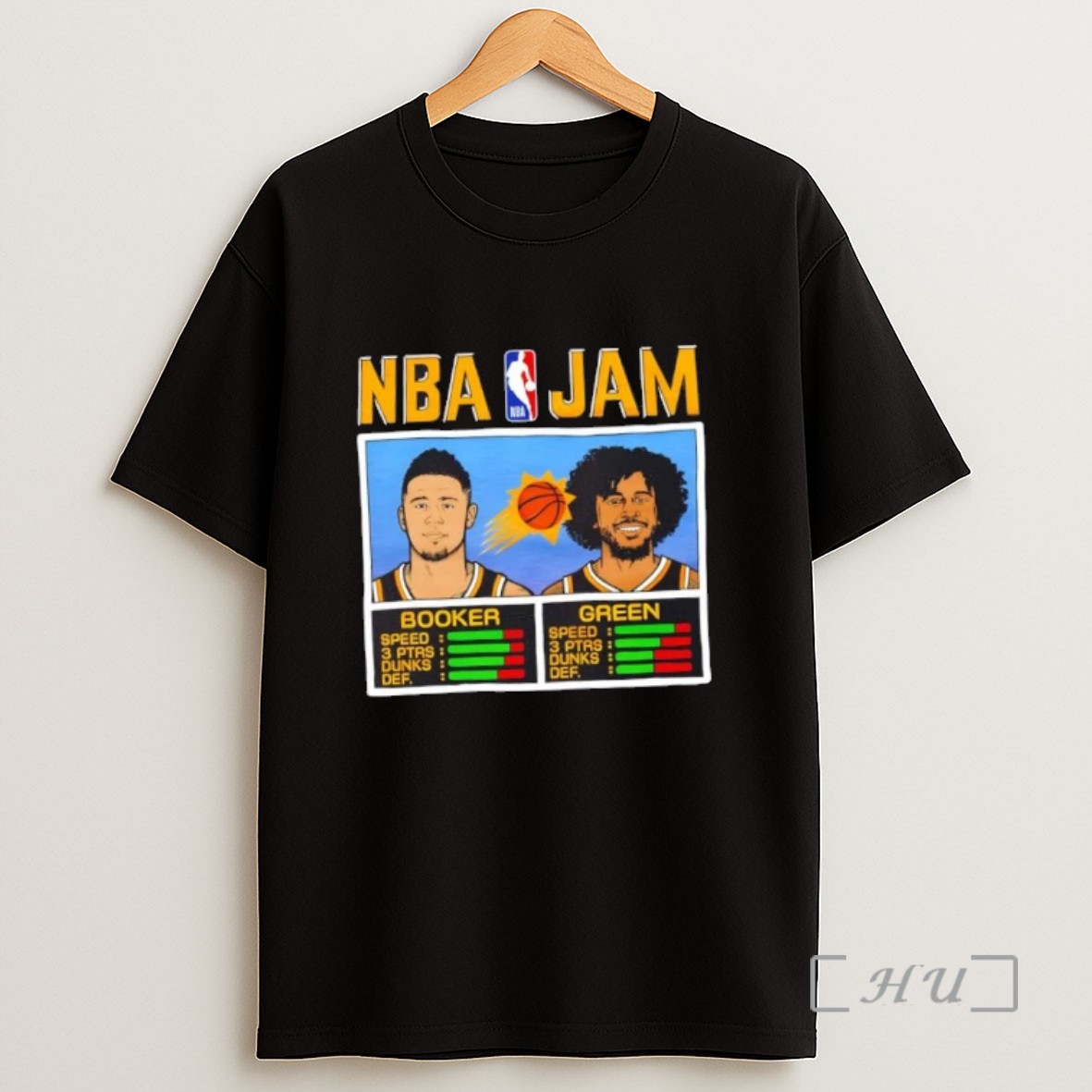 Officials Nba Jam Phoenix Suns Booker And Green Sweatshirt Tee Shirt