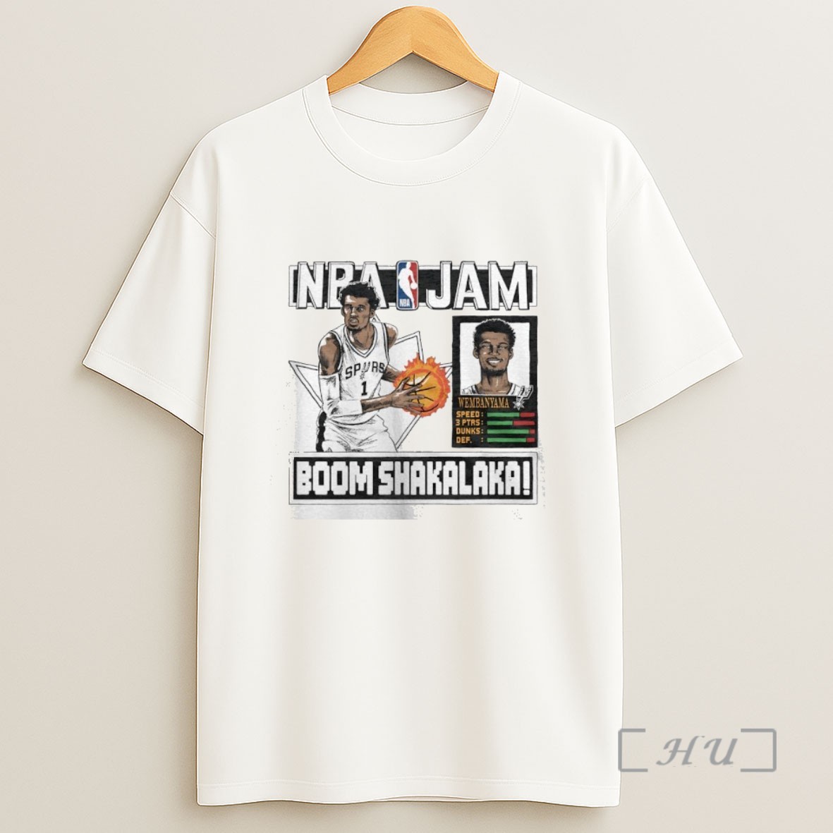 Officials Nba Jam San Antonio Spurs Victor Wembanyama Boom Shakalaka Sweatshirt Tee Shirt