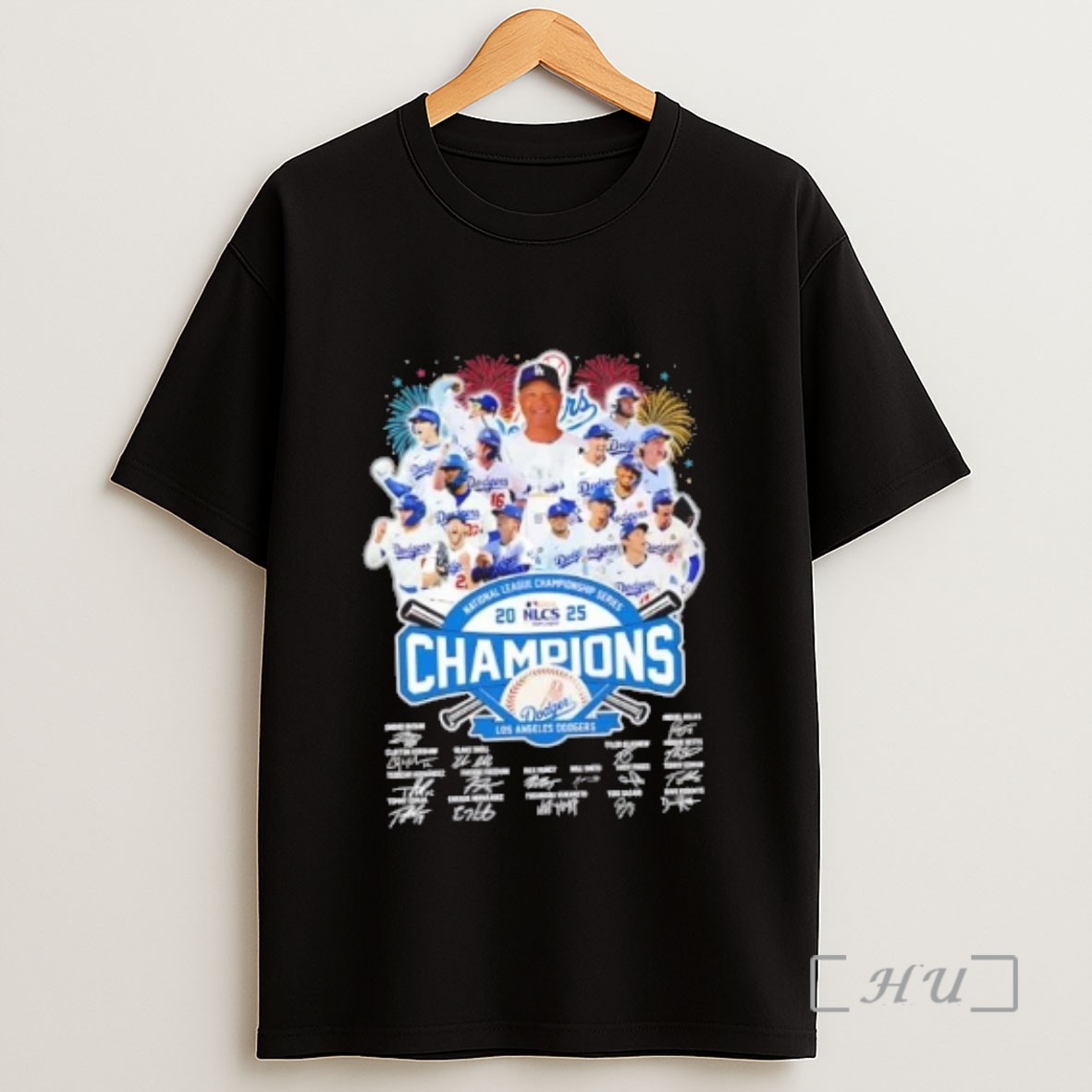 Officials National League Championship Series Los Angeles Dodgers All Names Signatures Sweatshirt Tee Shirt