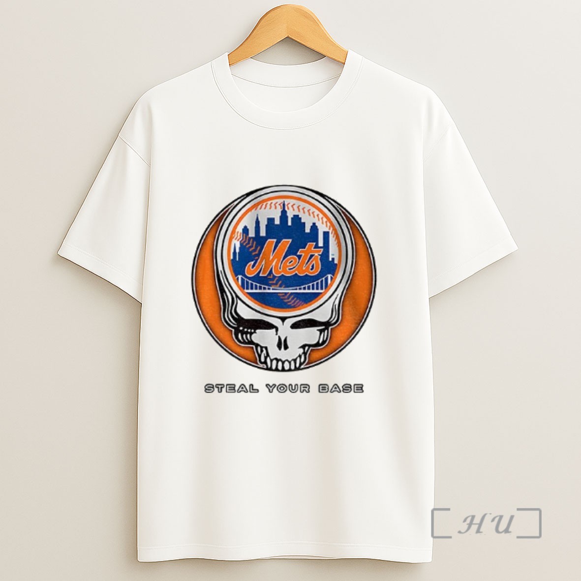 Officials New York Mets Steal Your Base Grateful Dead Skull Mlb Sweatshirt Tee Shirt