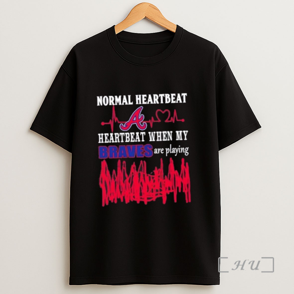 Officials Normal Heartbeat Heartbeat When My Atlanta Braves Baseball Are Playing Sweatshirt Tee Shirt