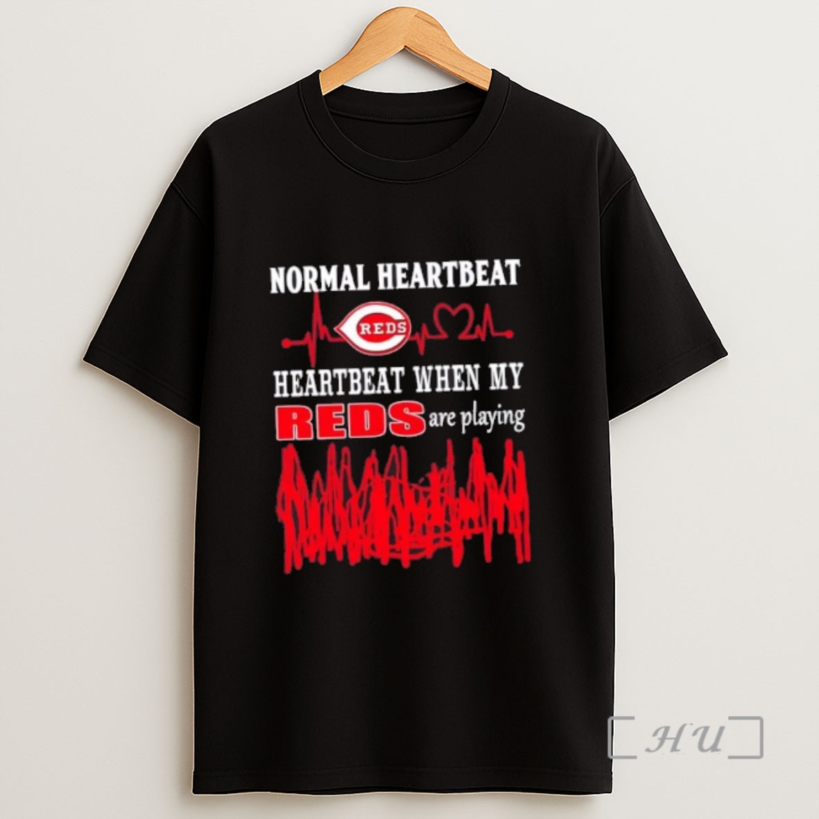 Officials Normal Heartbeat Heartbeat When My Cincinnati Reds Baseball Are Playing Sweatshirt Tee Shirt