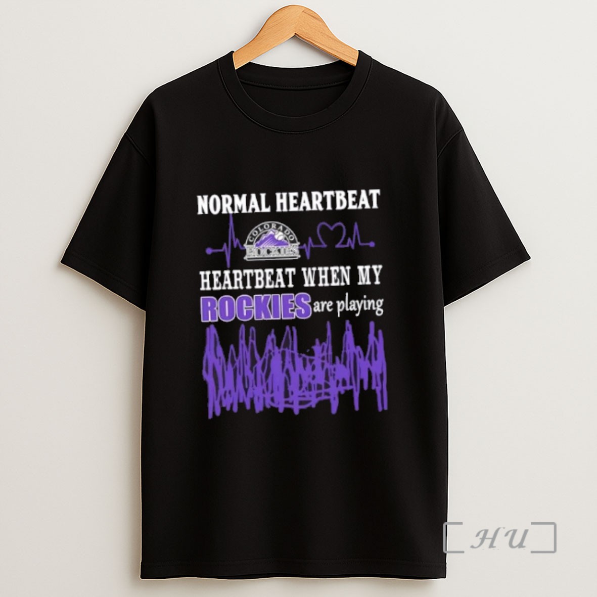 Officials Normal Heartbeat Heartbeat When My Colorado Rockies Baseball Are Playing Sweatshirt Tee Shirt