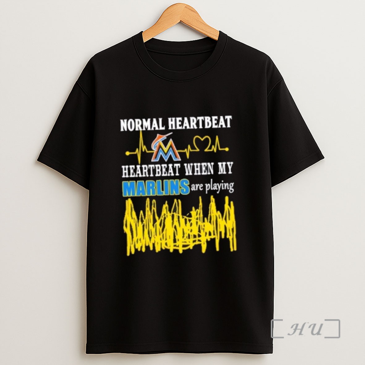 Officials Normal Heartbeat Heartbeat When My Miami Marlins Baseball Are Playing Sweatshirt Tee Shirt