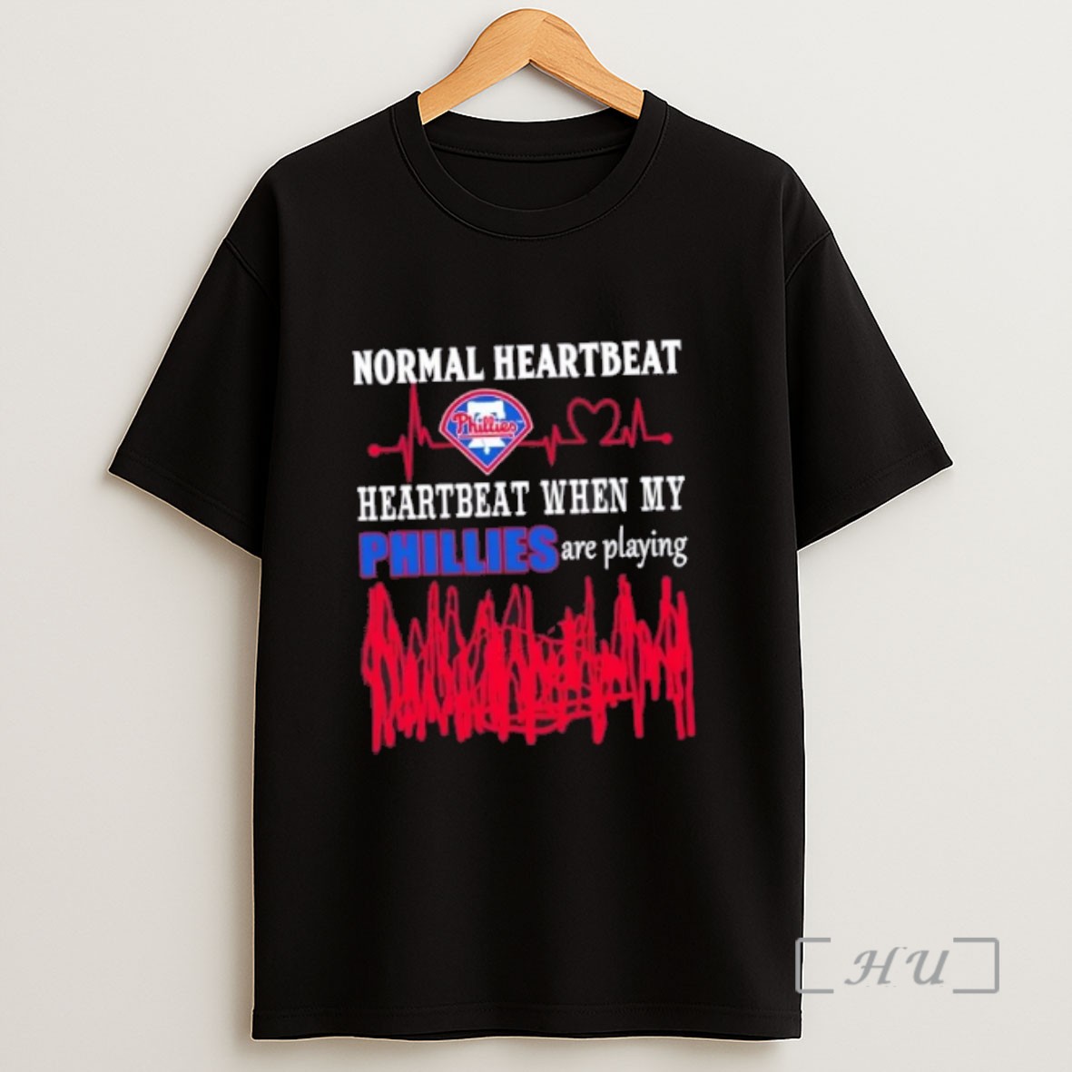 Officials Normal Heartbeat Heartbeat When My Philadelphia Phillies Baseball Are Playing Sweatshirt Tee Shirt