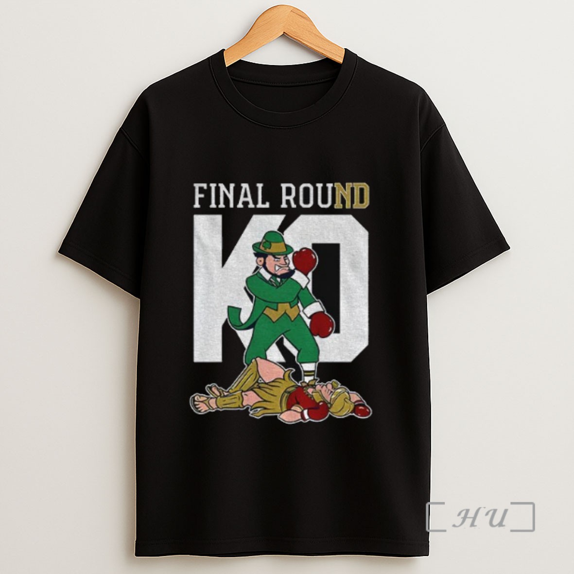 Officials Notre Dame Fighting Irish Vs Usc Trojans Final Round Ko Mascot Sweatshirt Tee Shirt