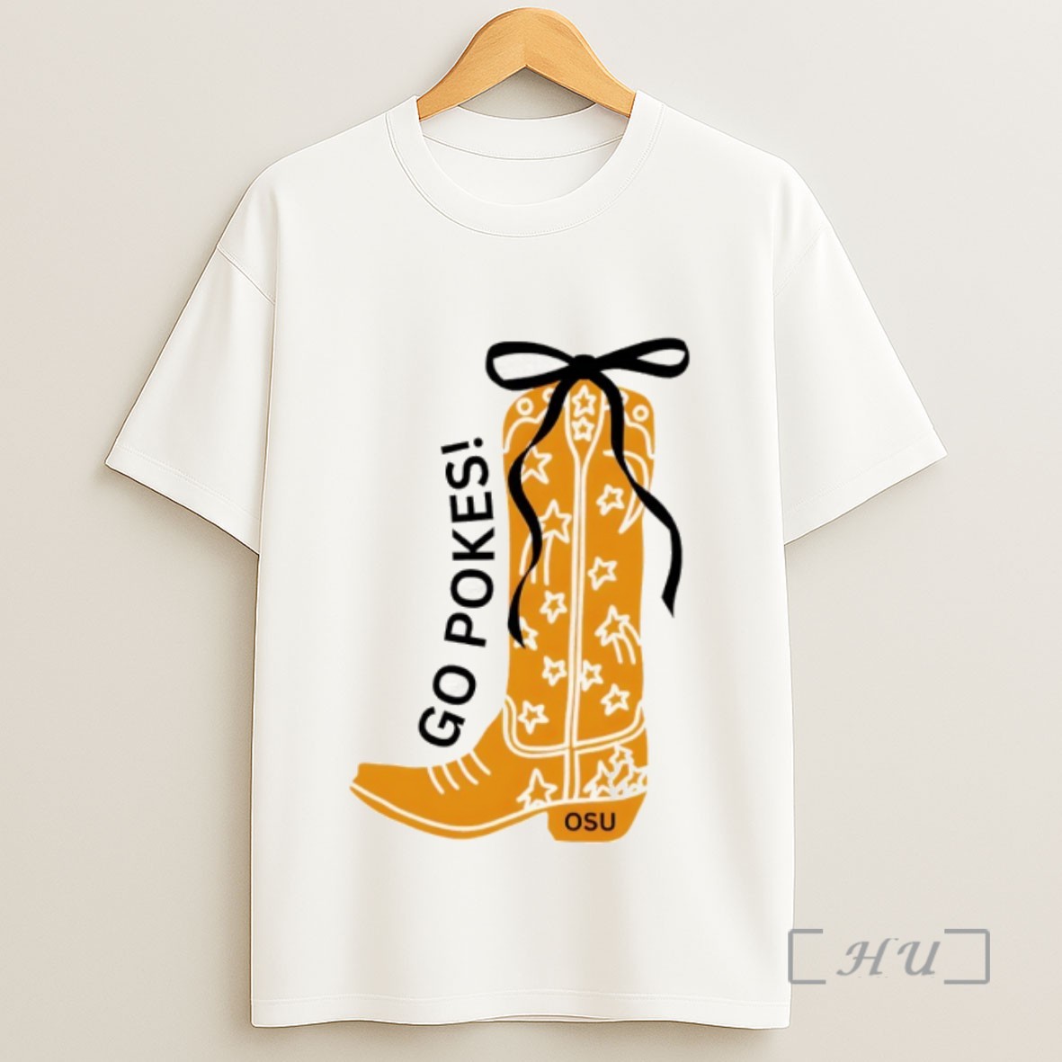 Officials Osu Cowboys Go Pokes Boot Bow Graphic Sweatshirt Tee Shirt