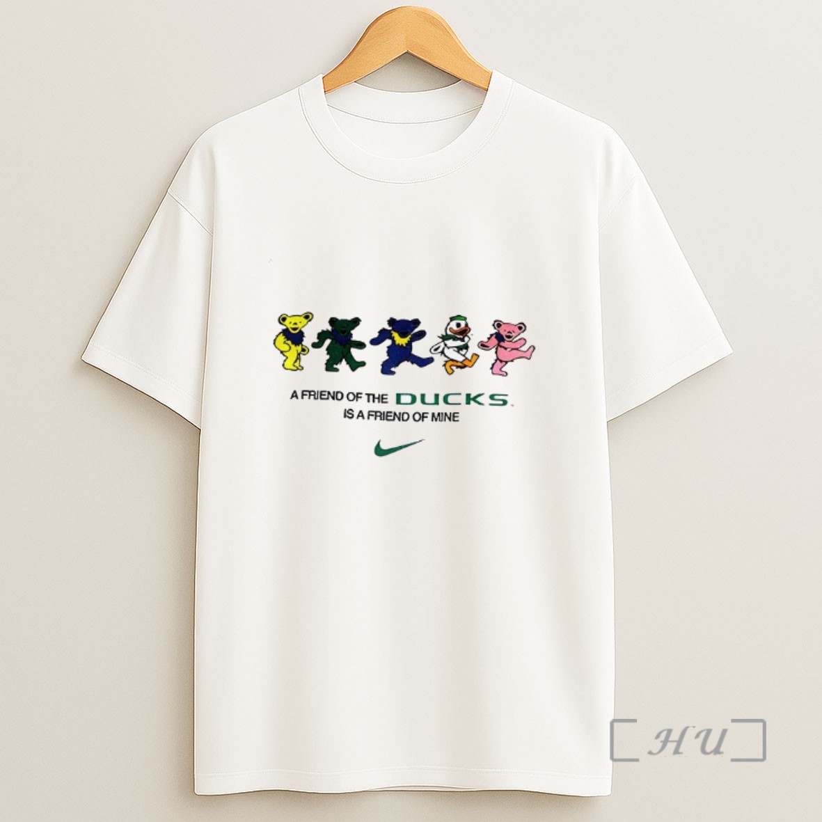 Officials Oregon Ducks Nike Grateful Ducks Dancing Bears A Friends Of The Ducks Sweatshirt Tee Shirt