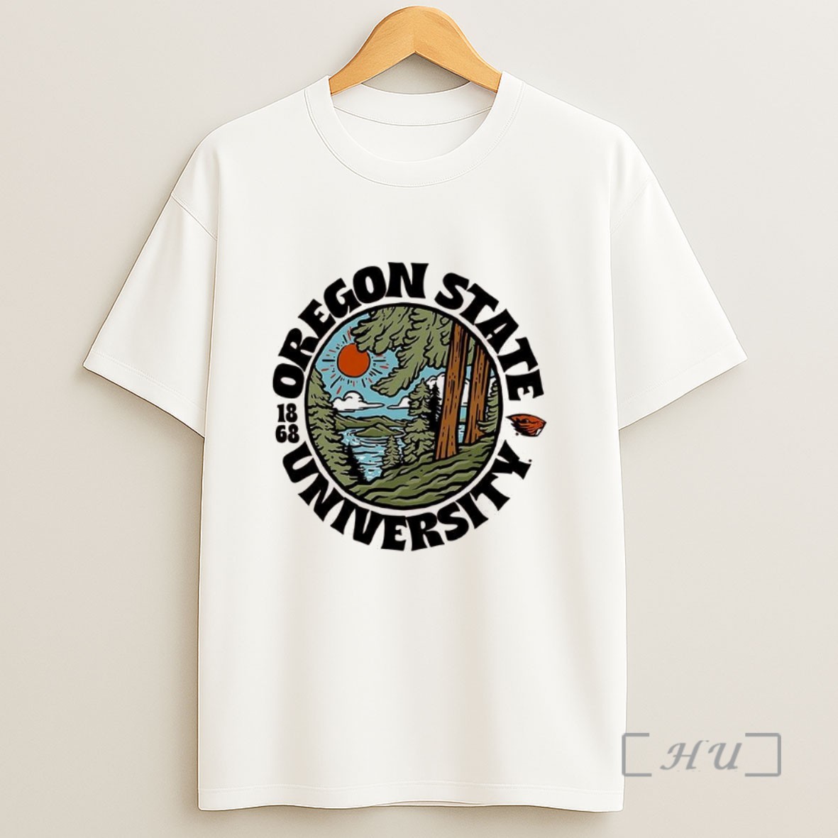 Officials Oregon State Beavers Football Oregon State University Est 1868 Landscape Logo Sweatshirt Tee Shirt
