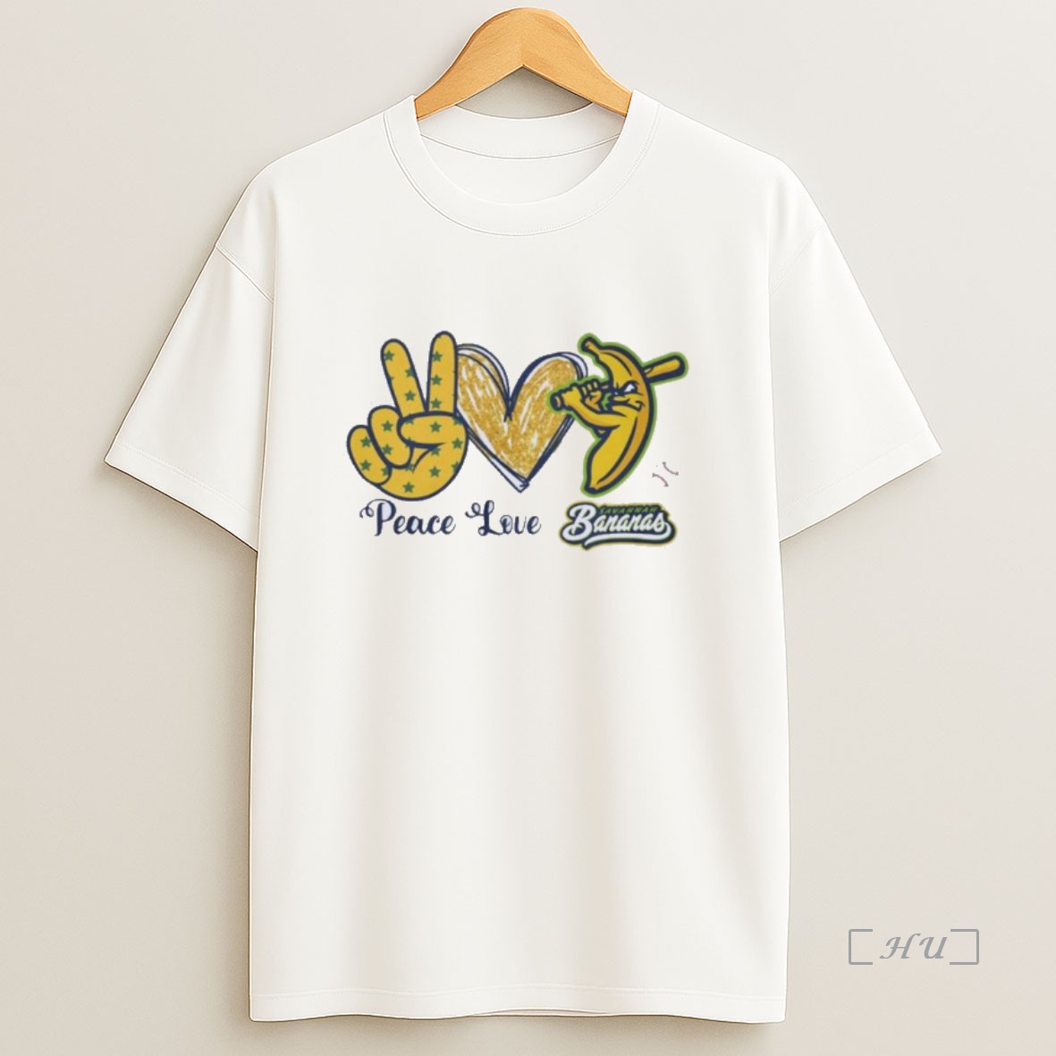 Officials Peace Love Savannah Bananas Sweatshirt Tee Shirt