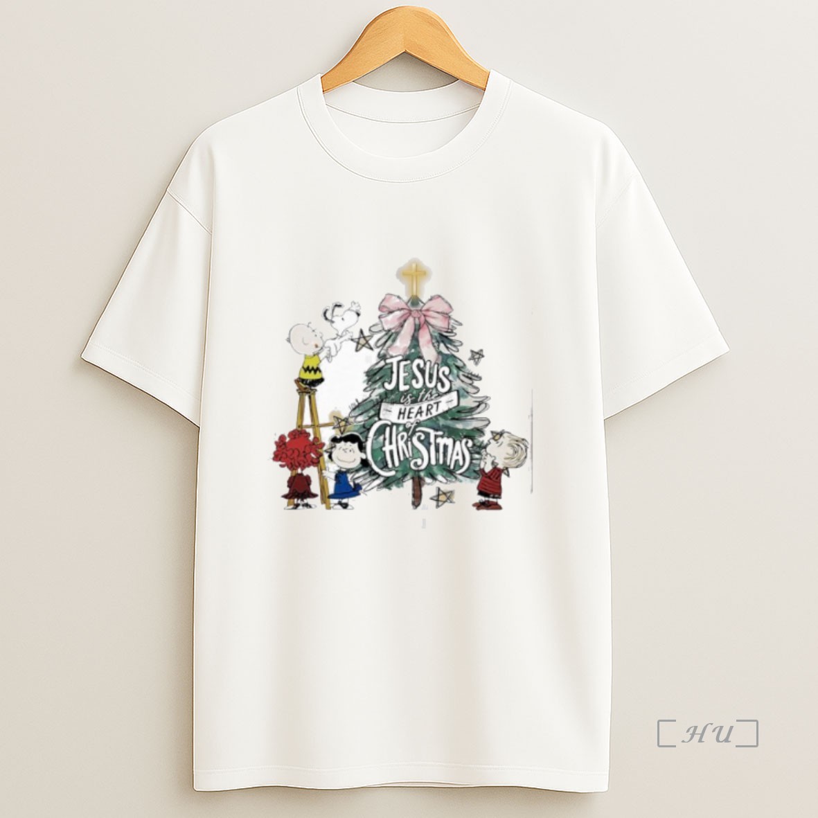 Officials Peanuts Tree Christmas Jesus Is The Heart Christmas Sweatshirt Tee Shirt