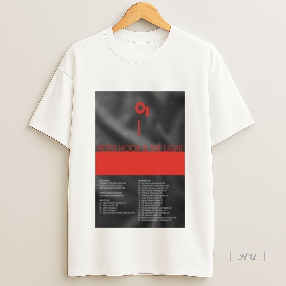 Officials Peter Hook The Light North America Aug Sept Tour 2026 Sweatshirt Tee Shirt