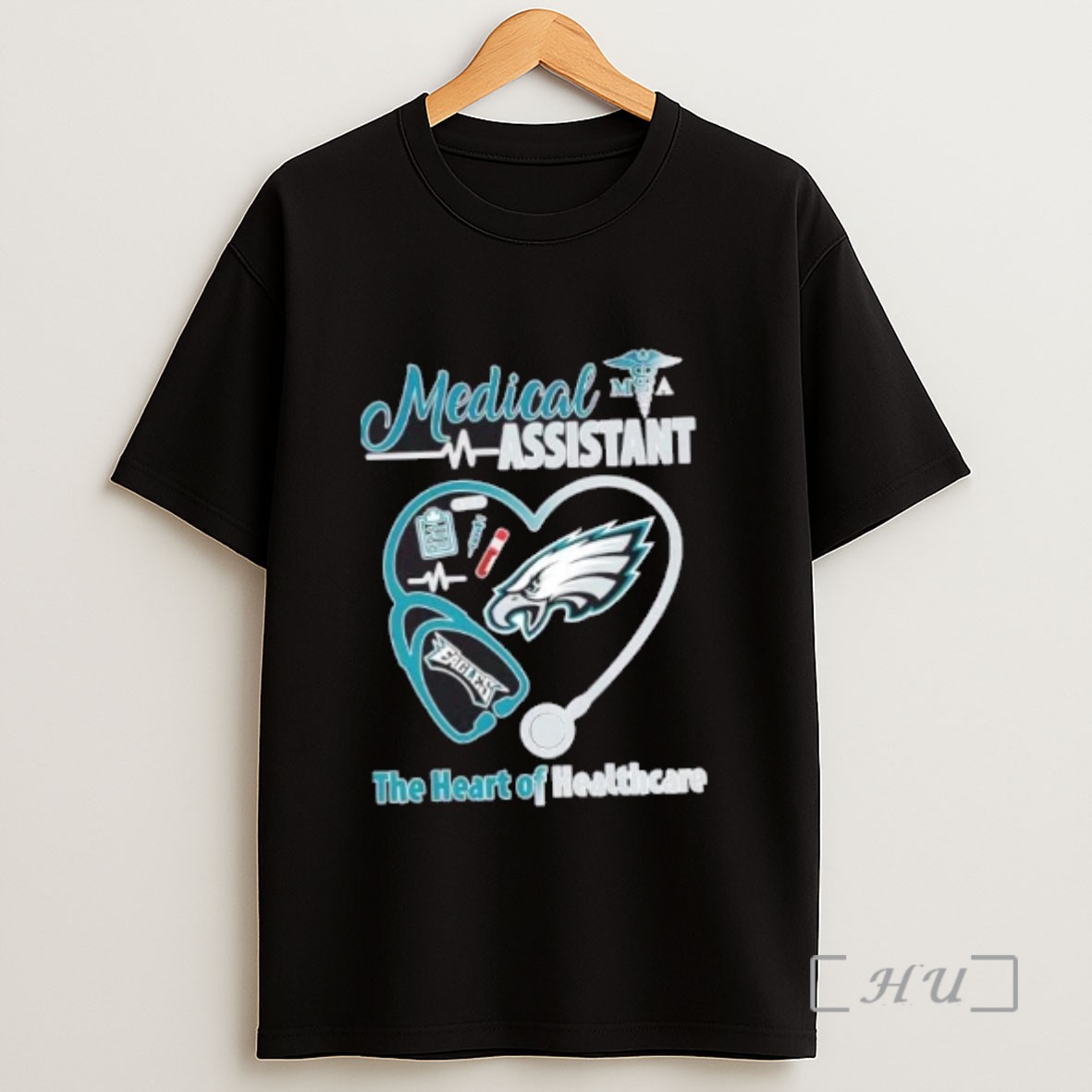 Officials Philadelphia Eagles Football Medical Assistant The Heart Of Healthcare Sweatshirt Tee Shirt