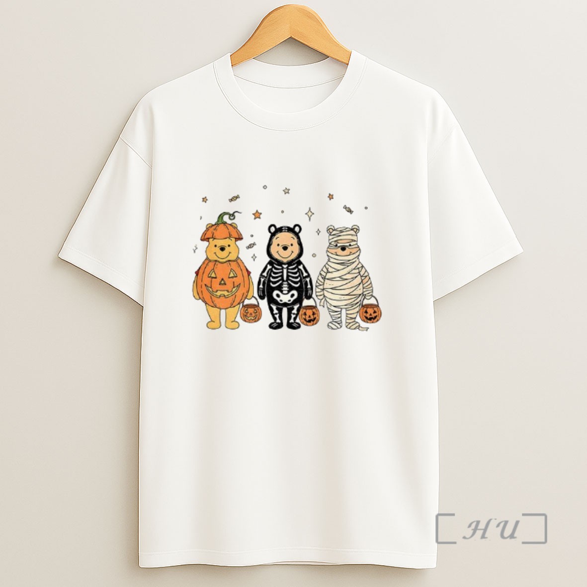 Officials Pooh Fall Spooky Vibes Pumpkin Trick Or Treat Halloween Sweatshirt Tee Shirt