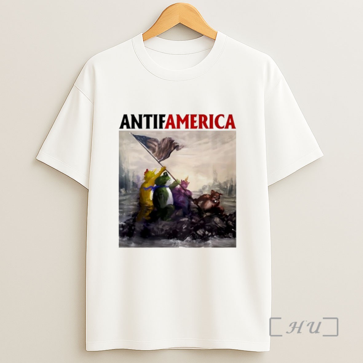 Officials Portland Frog Antifamerica Comic Sweatshirt Tee Shirt