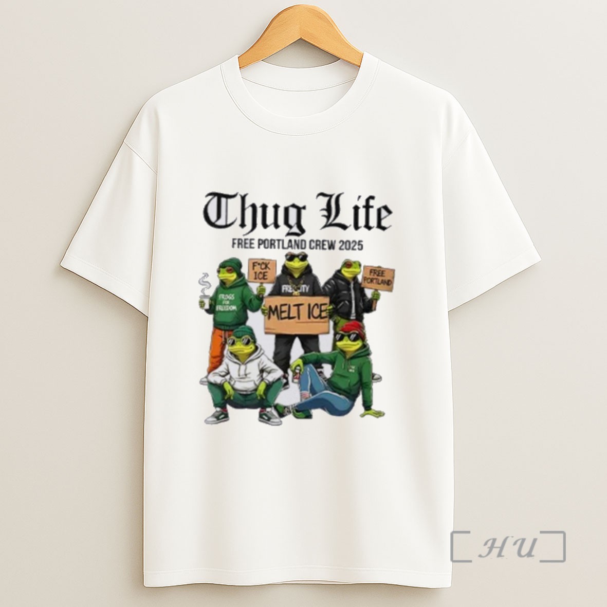 Officials Portland Frog Thug Life Free Portland Crew 2025 Sweatshirt Tee Shirt